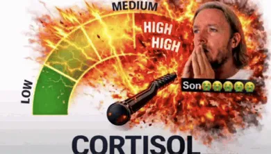 Physical clutter pushing cortisol into the high zone